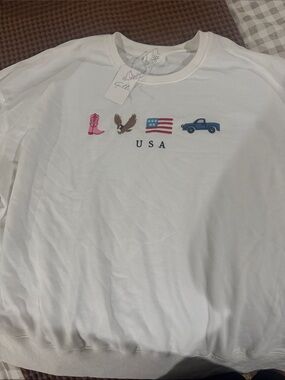 USAGraphic Sweatshirt - White